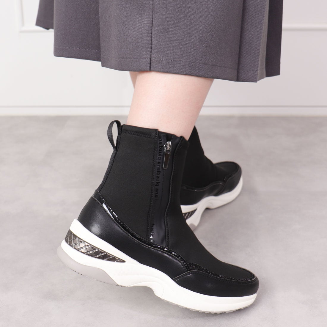 プラスダイアナ ＋diana 【レイン対応】オールウェザーショートブーツ