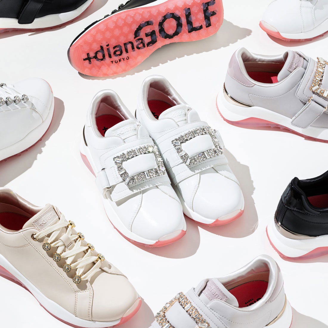 プラスダイアナ ＋diana 【+dianaGOLF】レースアップゴルフシューズ