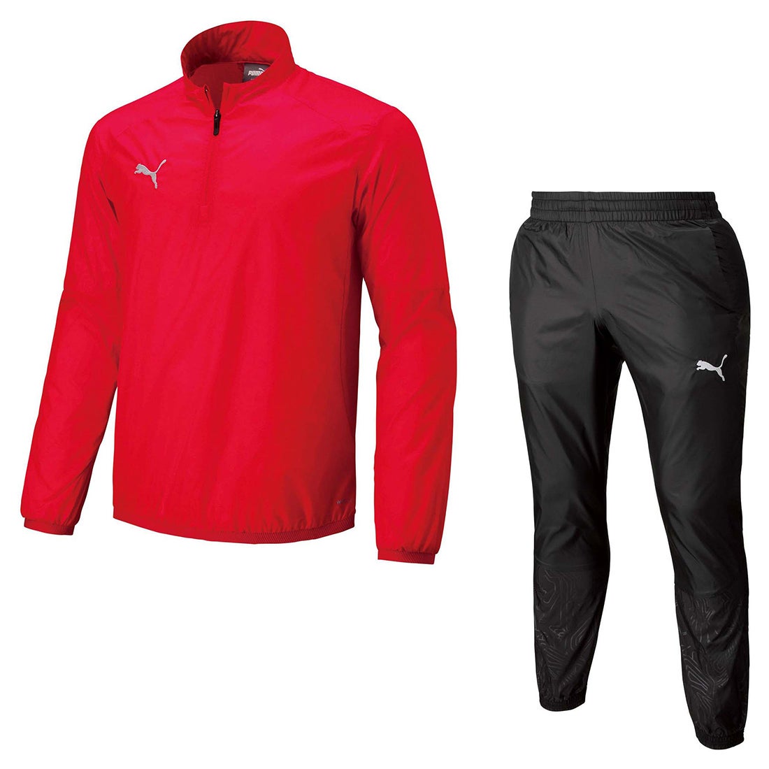 PUMA プーマ TEAMFINAL ピステトップ&ピステパンツ(レッド×ブラック