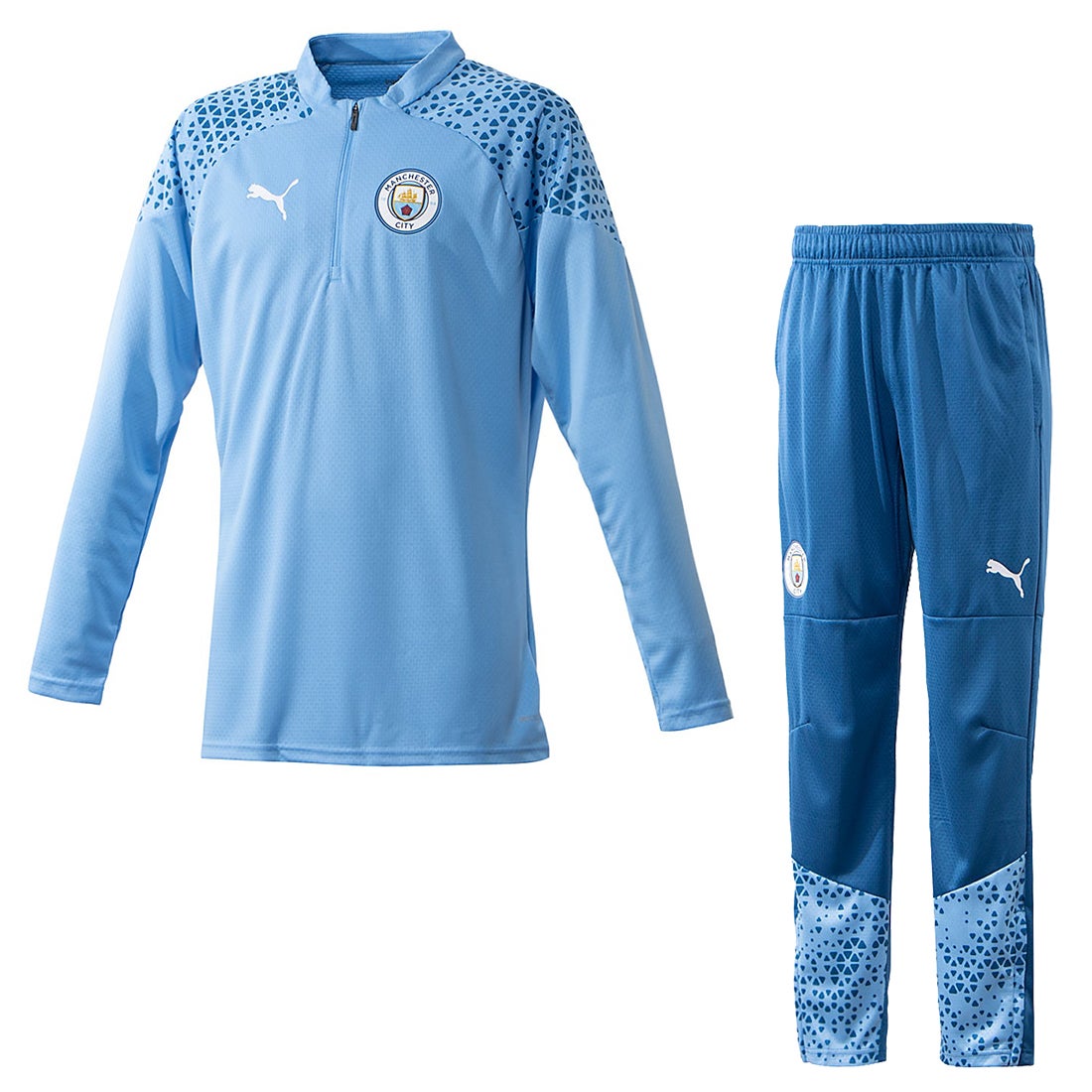 PUMA マンチェスターシティ 23/24 1/4ジップトップ&トレーニングパンツ
