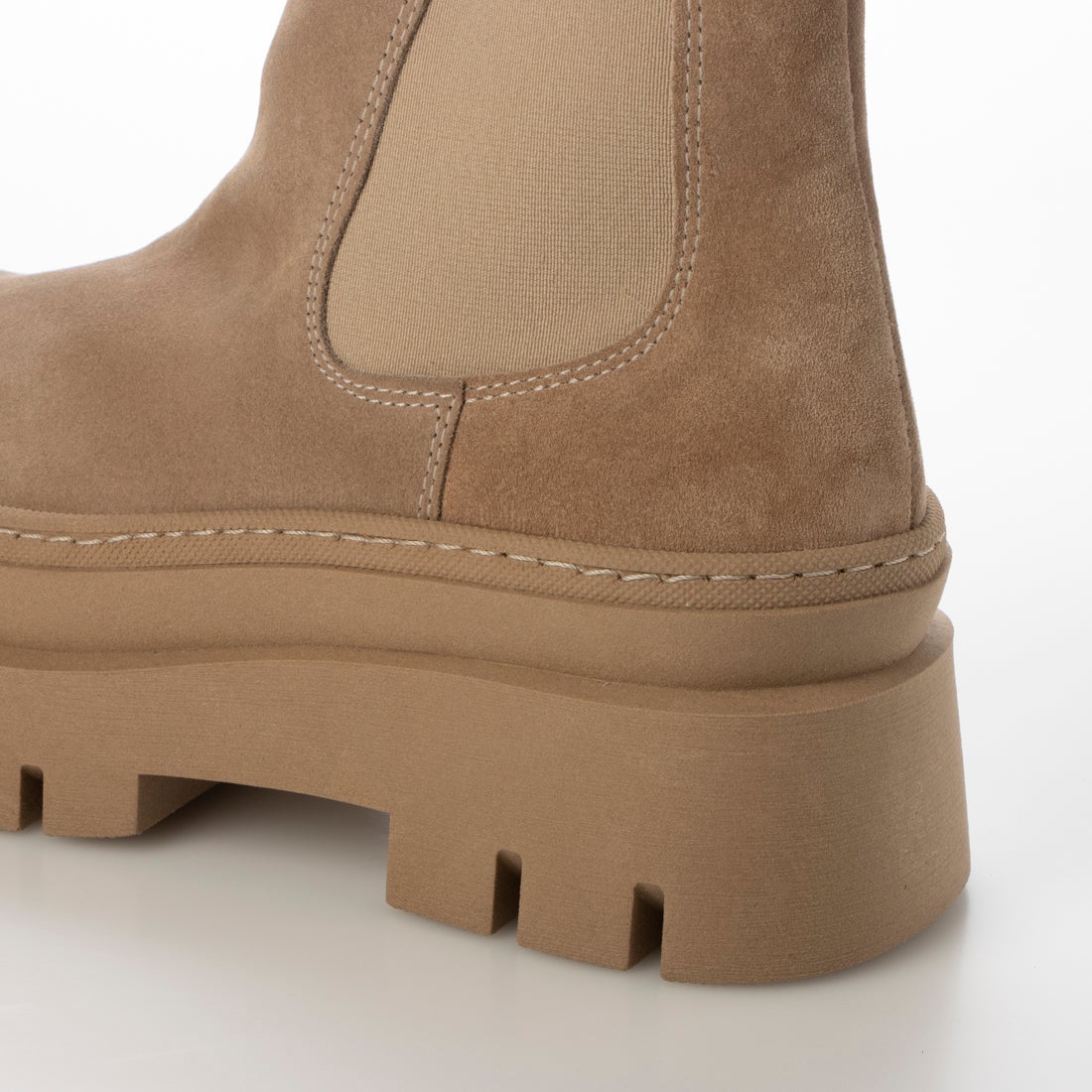 クシェリ QUSHELI トラックソールワントーンサイドゴアブーツ