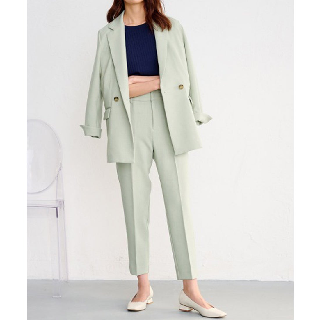 ラナン RANAN 【セットアップ対応】ダブルテーラードジャケット