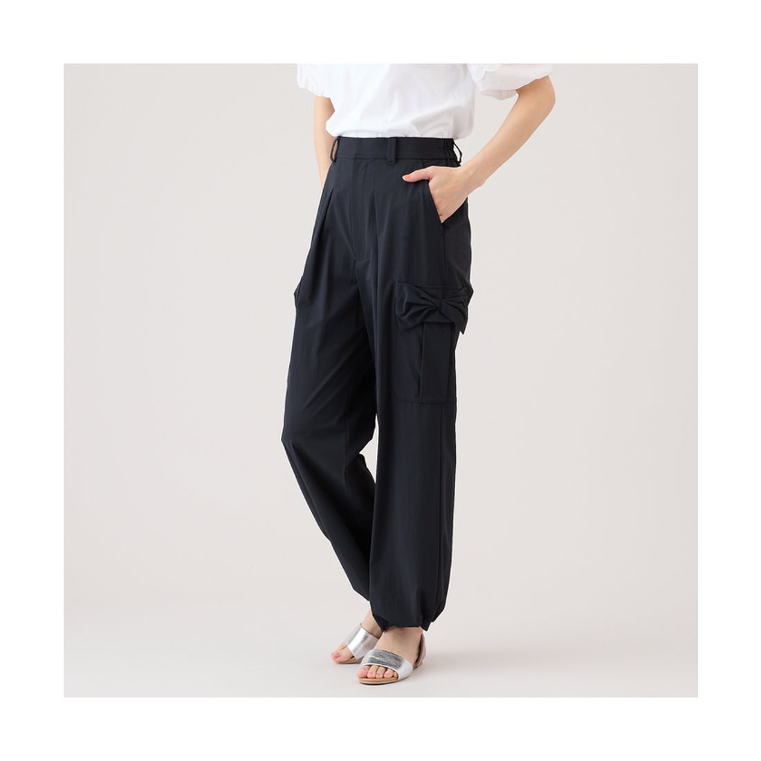 ローズティアラ RoseTiara 【撥水】カーゴパンツ （ブラック