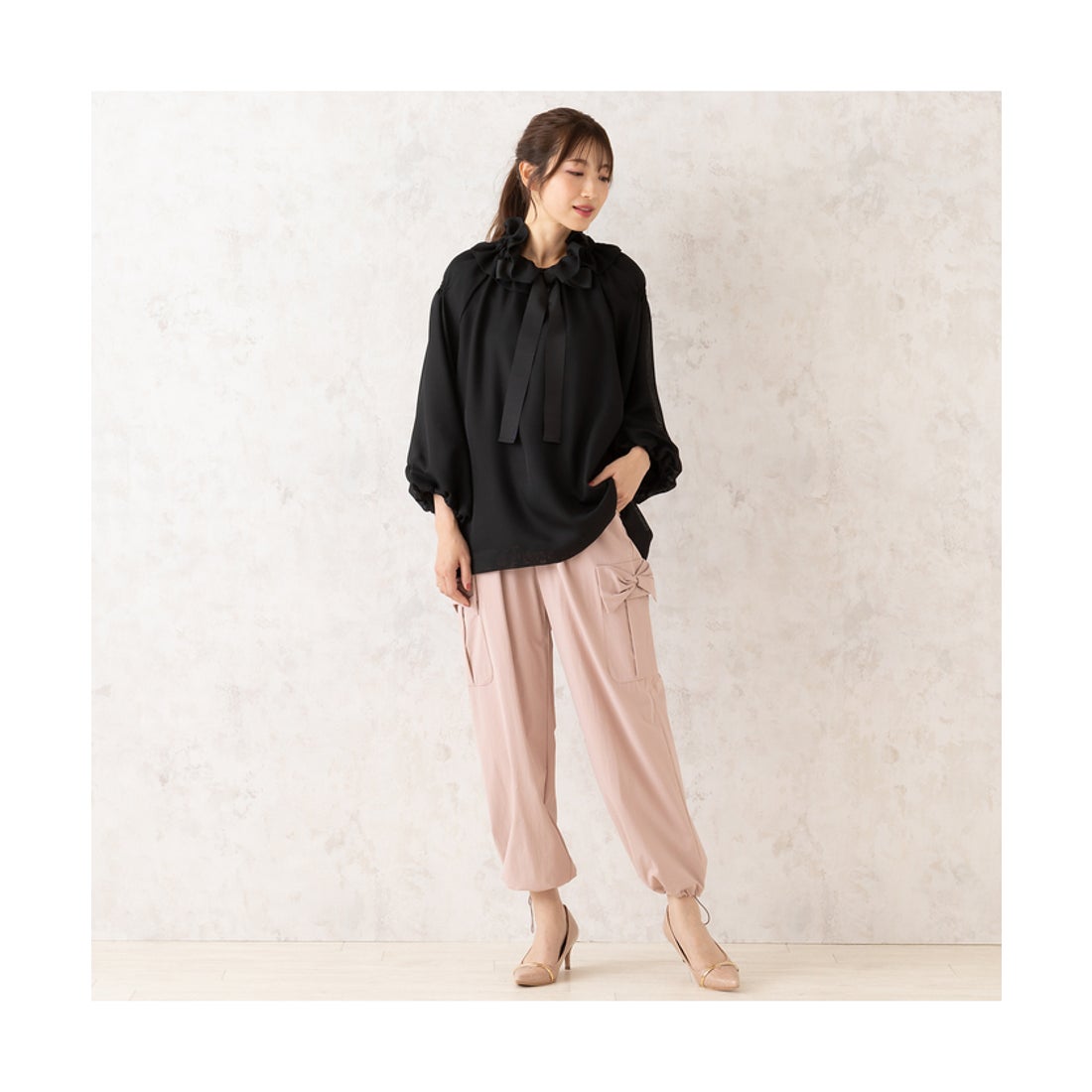 ローズティアラ RoseTiara 【撥水】カーゴパンツ （ブラック