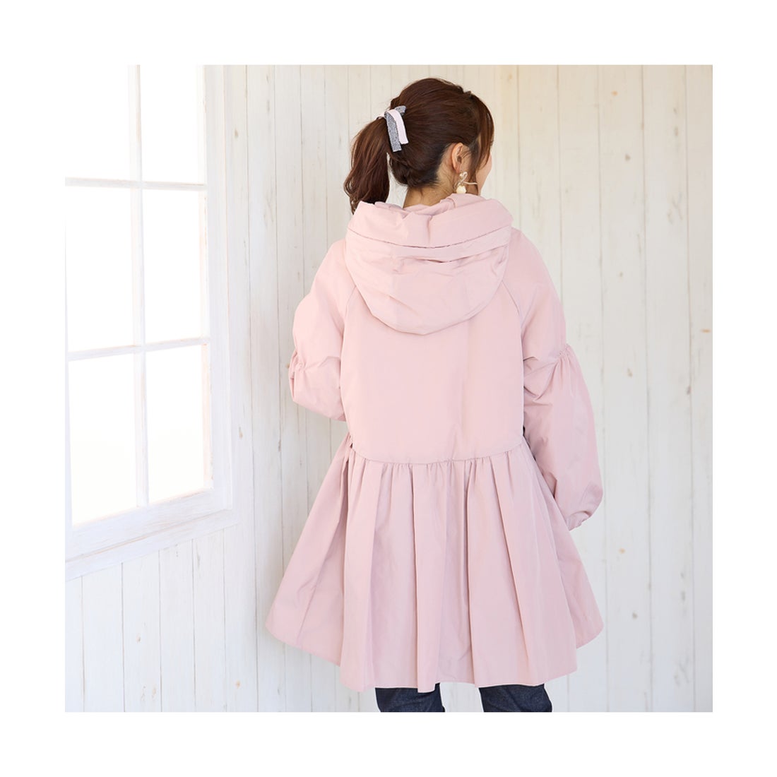 ローズティアラ RoseTiara フレアヘムダウンコート （ピンク
