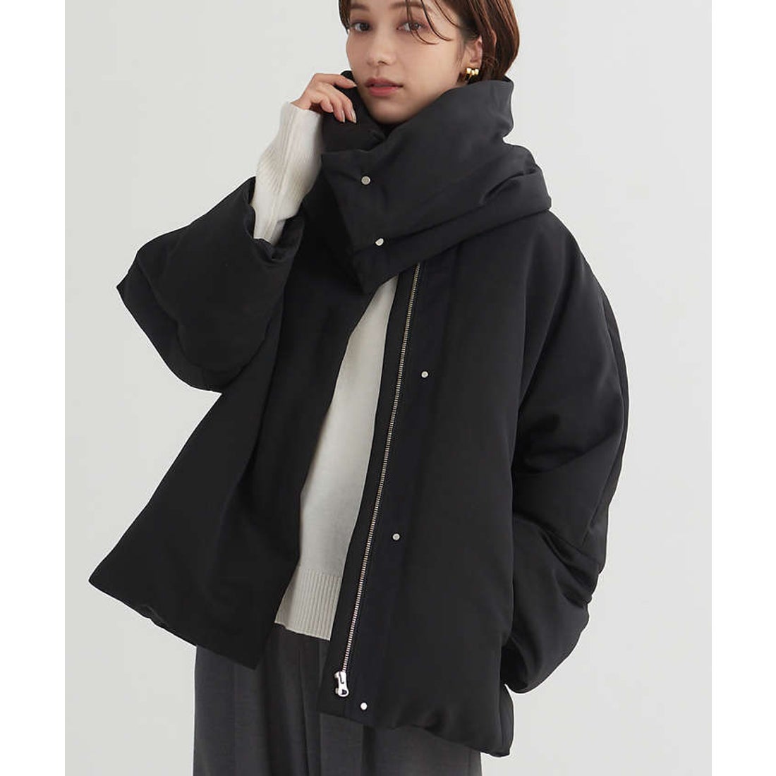 ルージュ ヴィフ ラクレ Rouge vif la cle マフラー付きグログラン