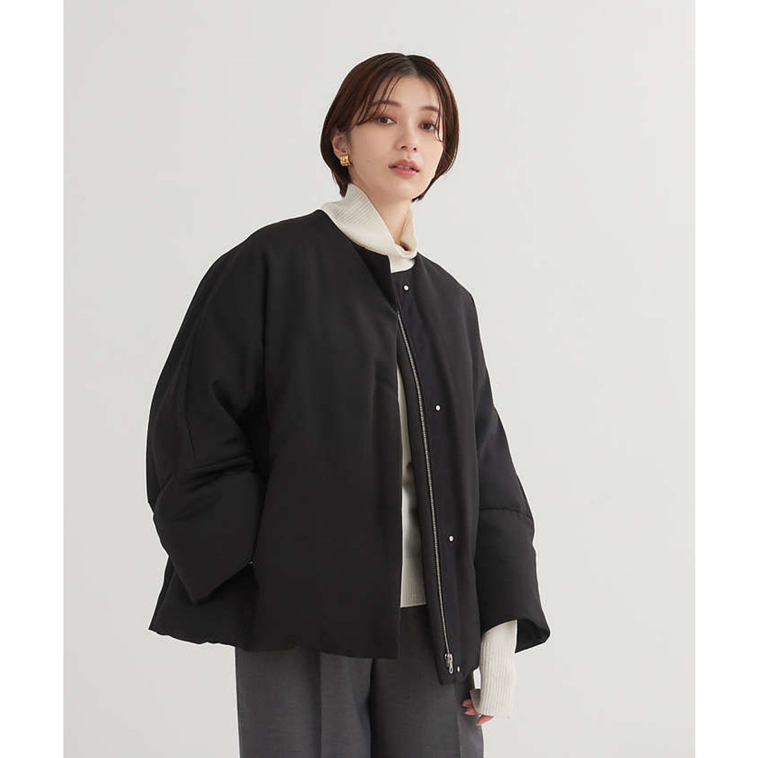 ルージュ ヴィフ ラクレ Rouge vif la cle マフラー付きグログラン