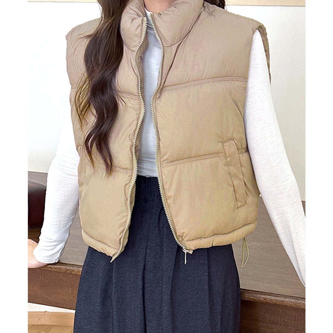 リフ Riff 中綿ベスト ダウンベスト ショート丈ベスト ジャケット