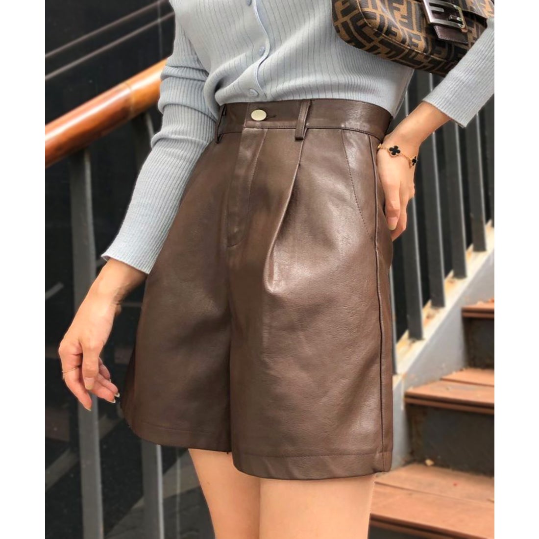 リフ Riff フェイクレザーショートパンツ ショート丈 ショーパン ミニ