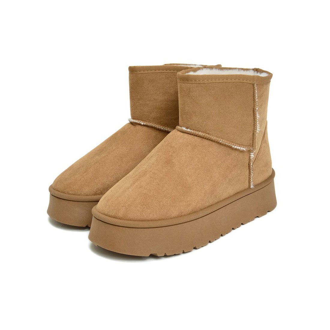 リエディ Re:EDIT [大きいサイズ有]厚底ショートムートンブーツ