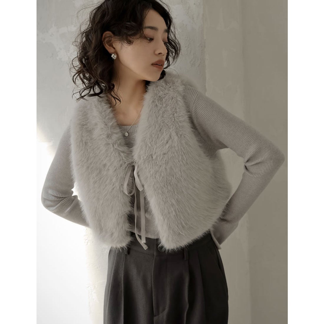 リエディ Re:EDIT [2024 AUTUMN COLLECTION]前後2WAYフェイクファー