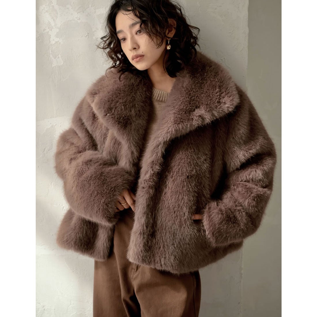 リエディ Re:EDIT [2024 AUTUMN COLLECTION]ビッグカラーフェイク