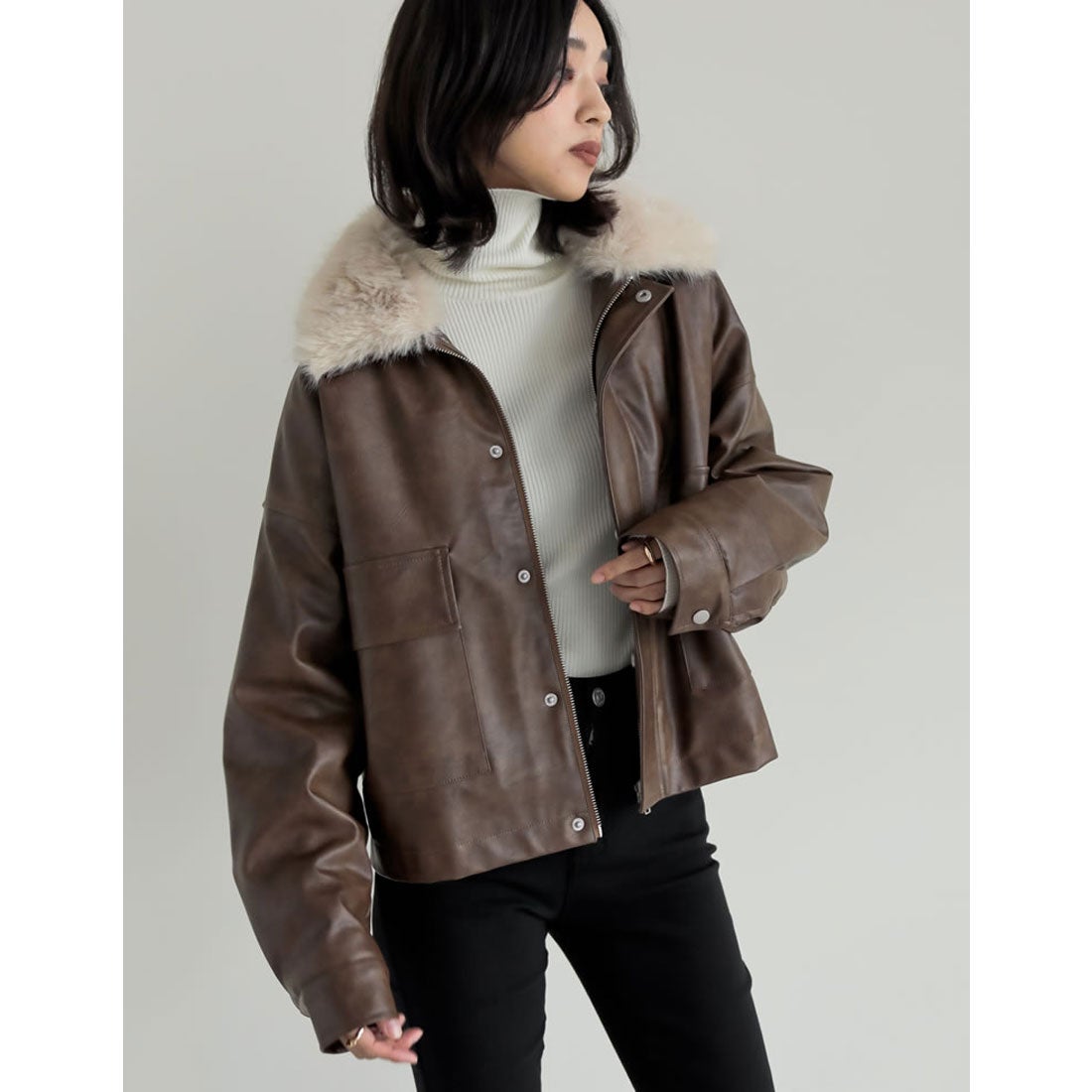 Re:EDIT [2024-25 WINTER COLLECTION]2WAYヴィンテージライクファー付