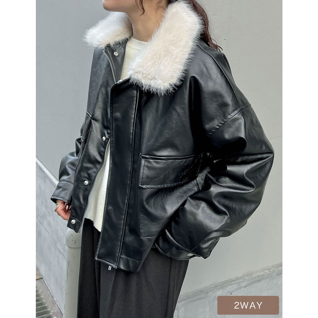 Re:EDIT [2024-25 WINTER COLLECTION]2WAYヴィンテージライクファー付