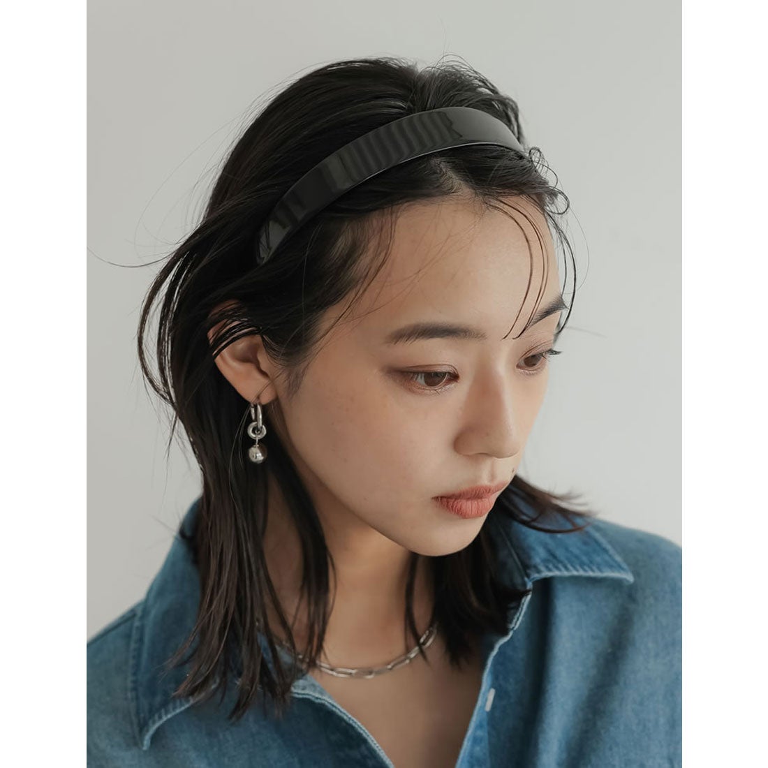 リエディ Re:EDIT べっ甲風アクリルカチューシャ （ブラック