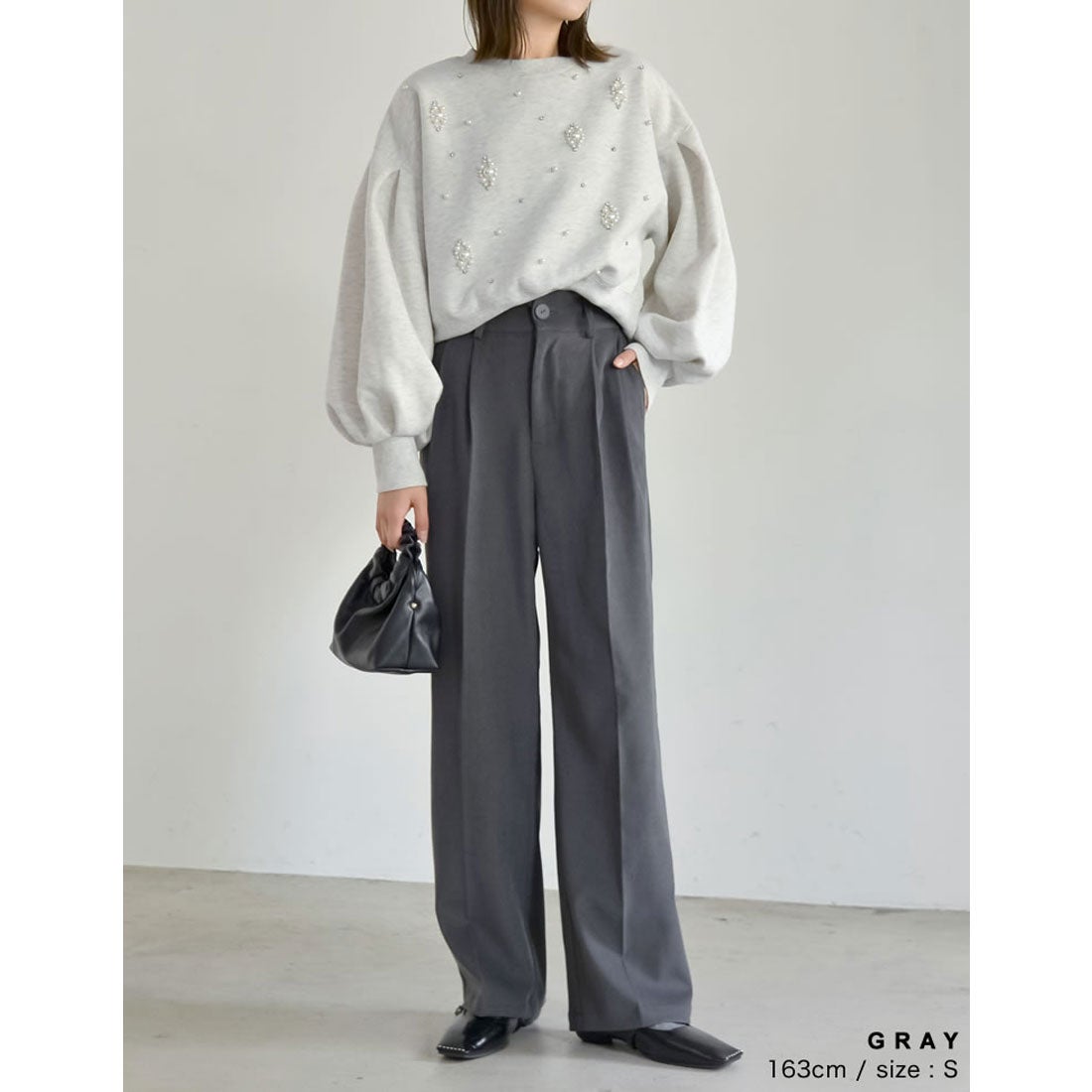 Re:EDIT [低身長/高身長サイズ有]微起毛ツイルダブルタックワイド