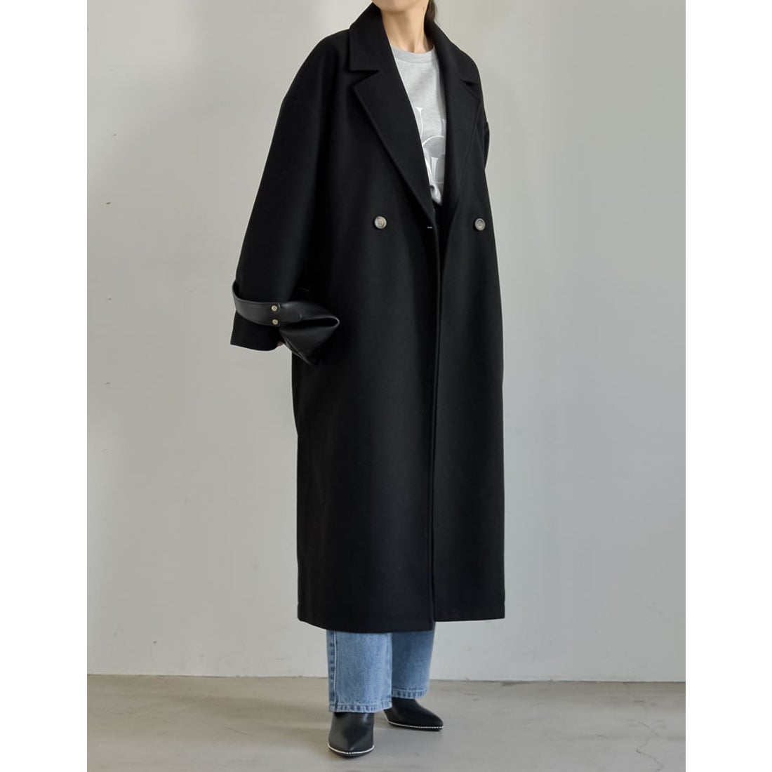 リエディ Re:EDIT フェイクウールテーラードロングコート （アイボリー