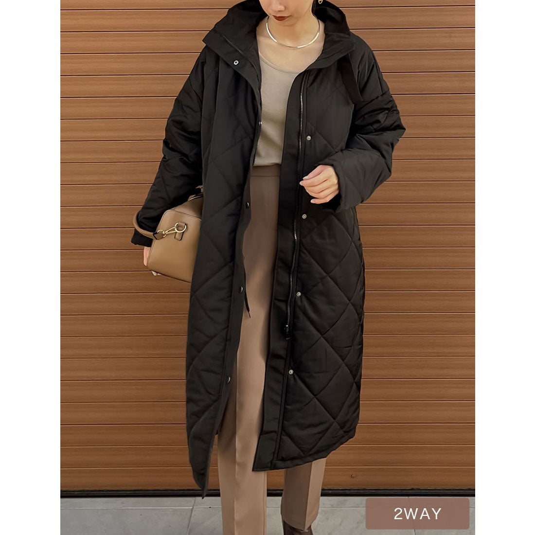 リエディ Re:EDIT 2WAYリバーシブルキルティングモッズコート