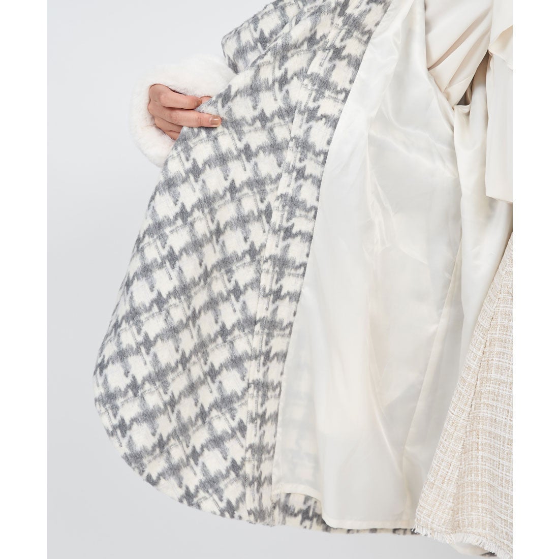 ロイヤルパーティー ROYAL PARTY ファー付BIGカラーミドルコート