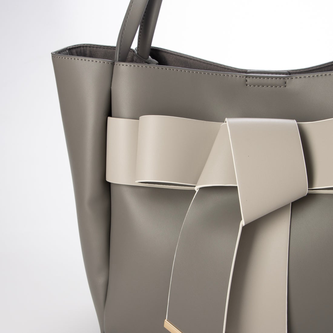 ランダ RANDA 【A4対応】リボントートバッグ （GRAY） -ファッション