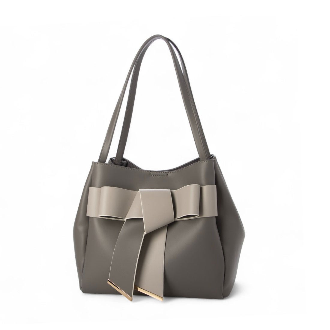 ランダ RANDA 【A4対応】リボントートバッグ （GRAY） -ファッション