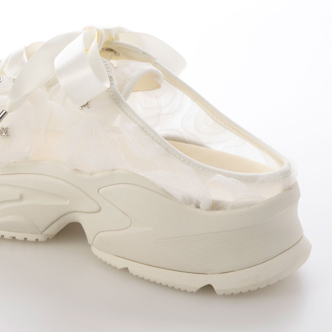 ランダ RANDA フラワービジュースニーカーミュール （IVORY