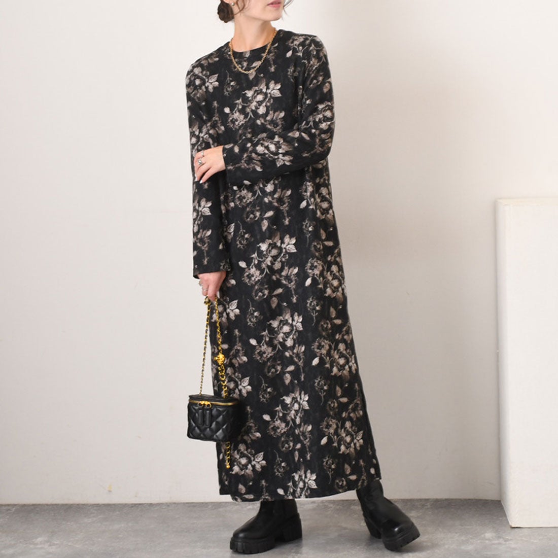 リアルスタイル REAL STYLE ワンピース レディース 秋 冬 長袖 ロング