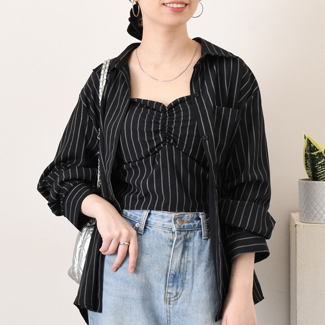 リアルスタイル REAL STYLE シャツ ビスチェ 2点セット レディース