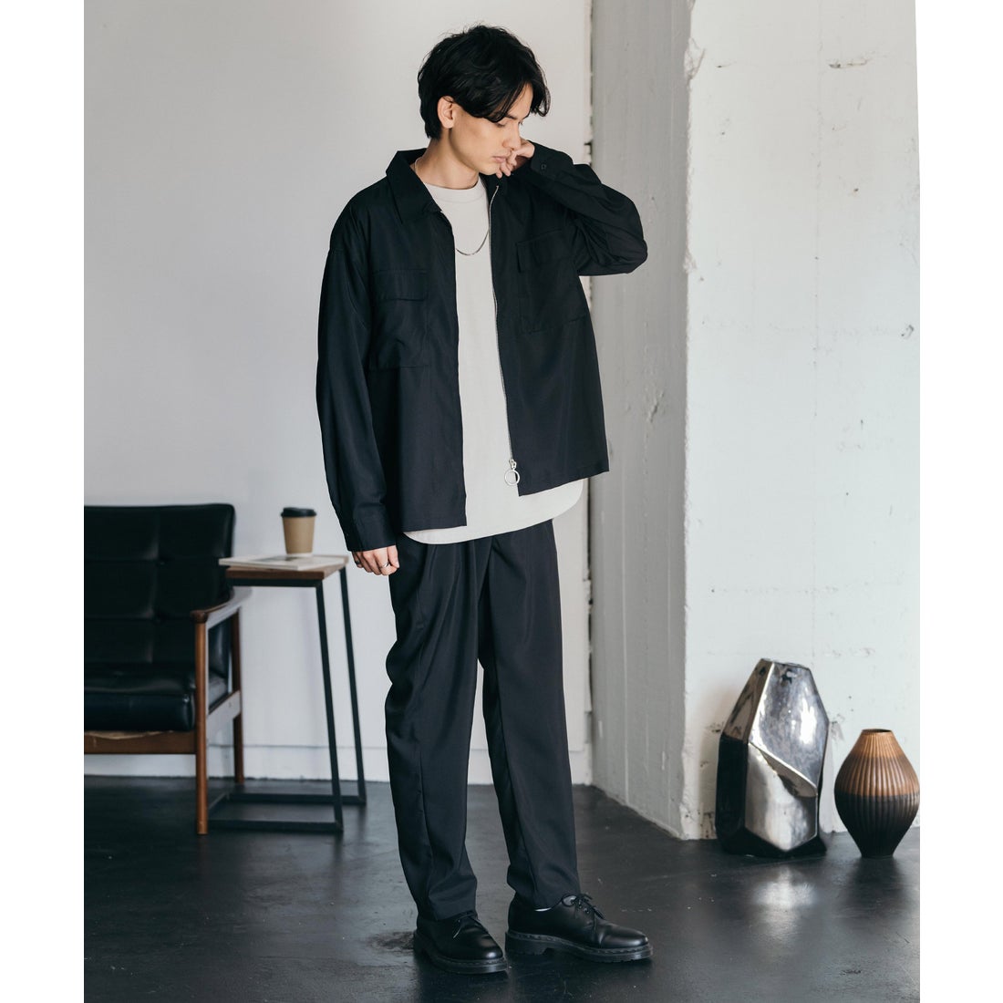 ロッキーモンロー Rocky Monroe セットアップ メンズ 上下 長袖 シャツ