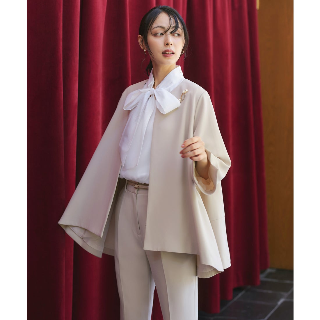 ルイルエブティック RUIRUE BOUTIQUE 2点セット ｜ ノーカラー フレア