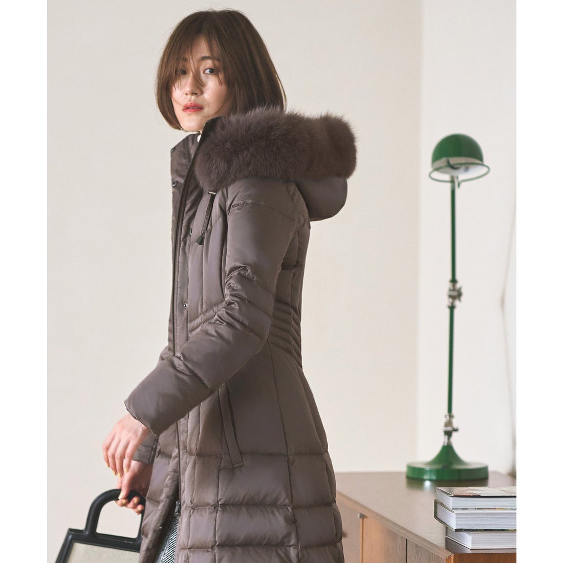 ルイルエブティック RUIRUE BOUTIQUE フォックスファー付きダウン