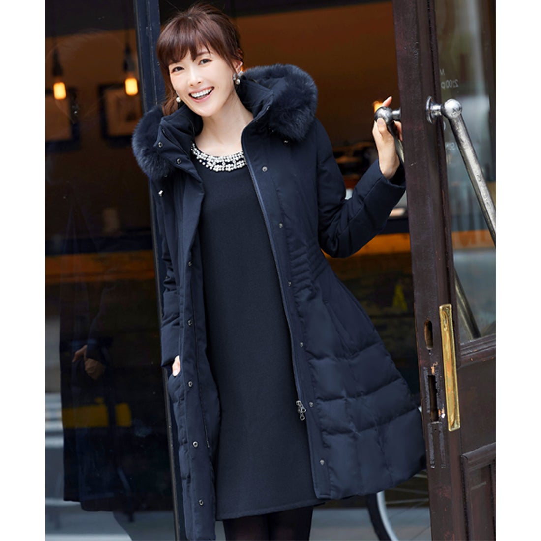 ルイルエブティック RUIRUE BOUTIQUE フォックスファー付きダウン