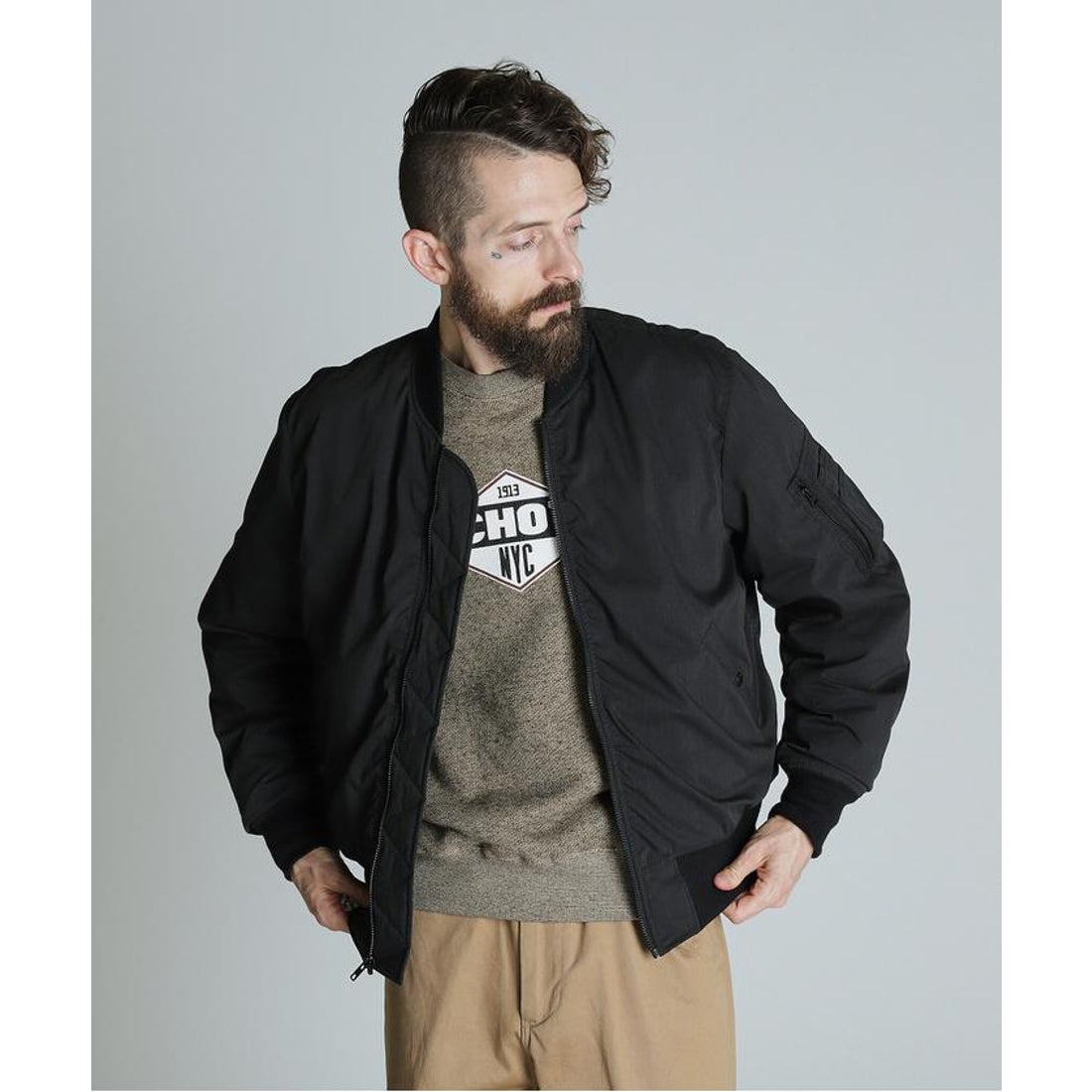 ショット Schott ×NANGA HINOK MA－1 （ブラック） - ファッション通販