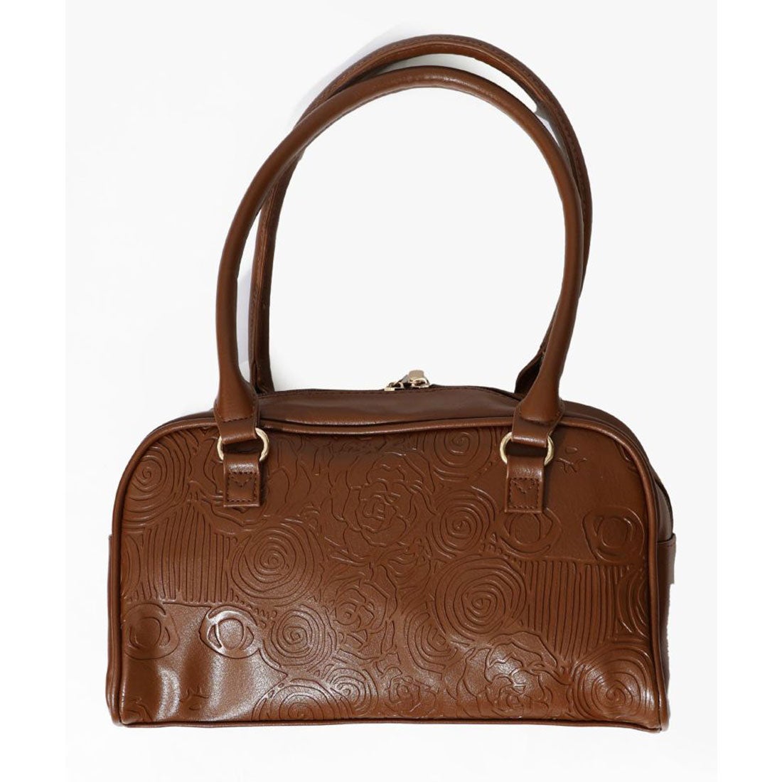 スカラー ScoLar 型押しスカラーちゃん柄ボストンバッグ （ブラウン