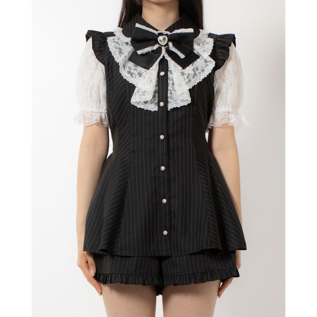 シークレットハニー Secret Honey 袖＆ラッフルレース半袖セットアップ