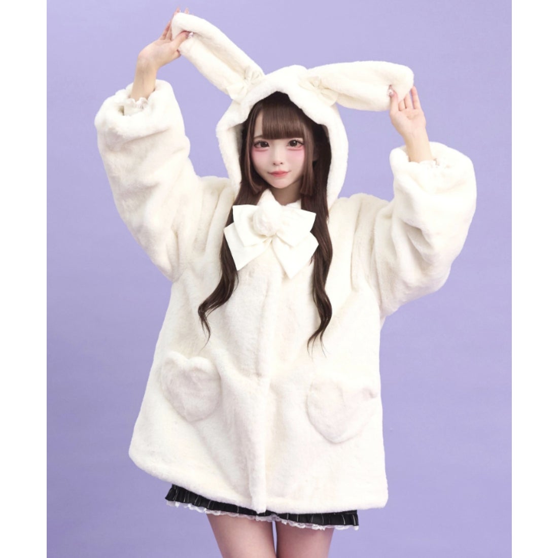 シークレットハニー Secret Honey うさ耳ファーコート （ホワイト