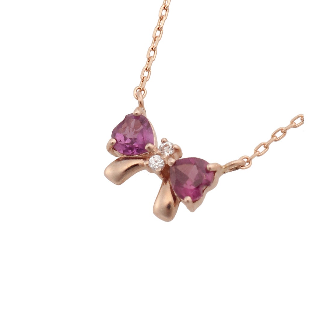 サマンサティアラ Samantha Tiara K10PG リボンネックレス≪1月 誕生石