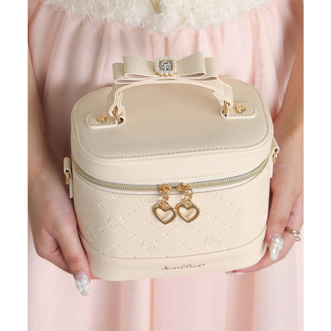 シークレットドア SecretDoor リボン ビジュー ハート ショルダー