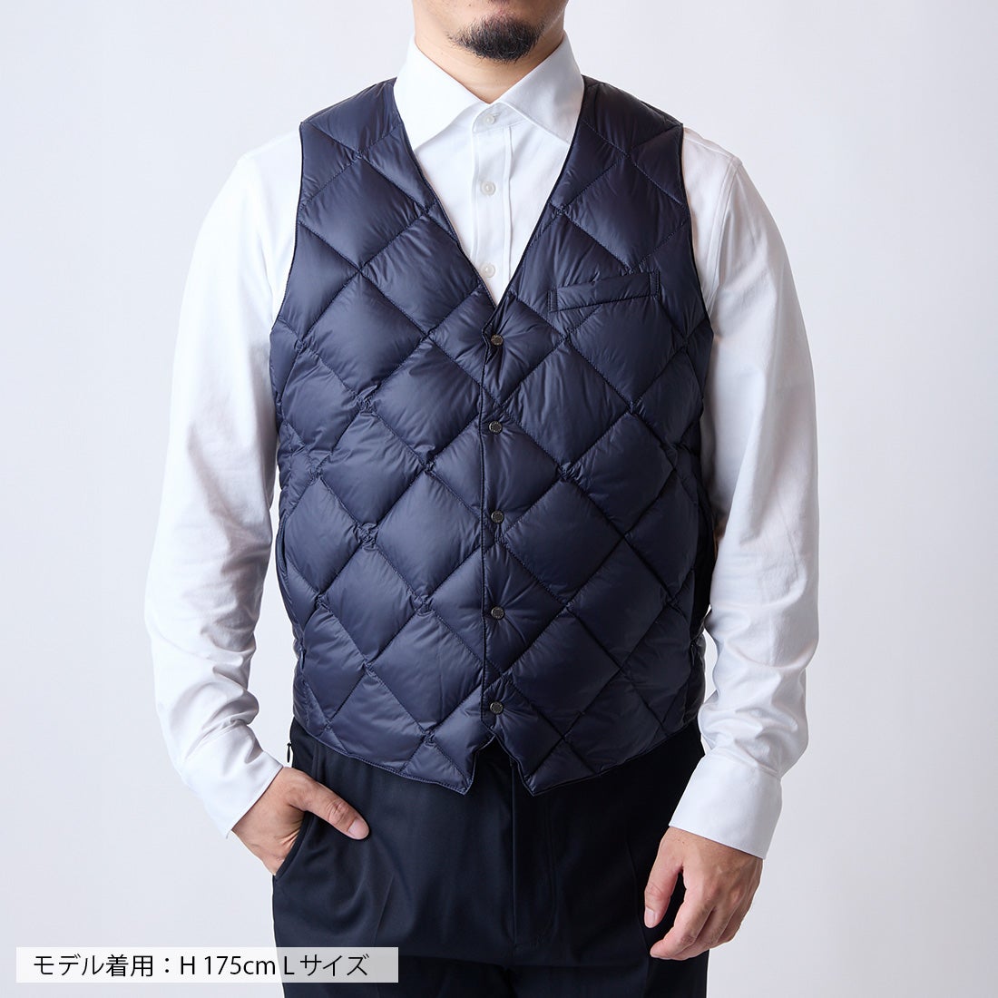 別注】＜TAION＞インナーダウンベスト （ダークネイビー） -WWSワーク