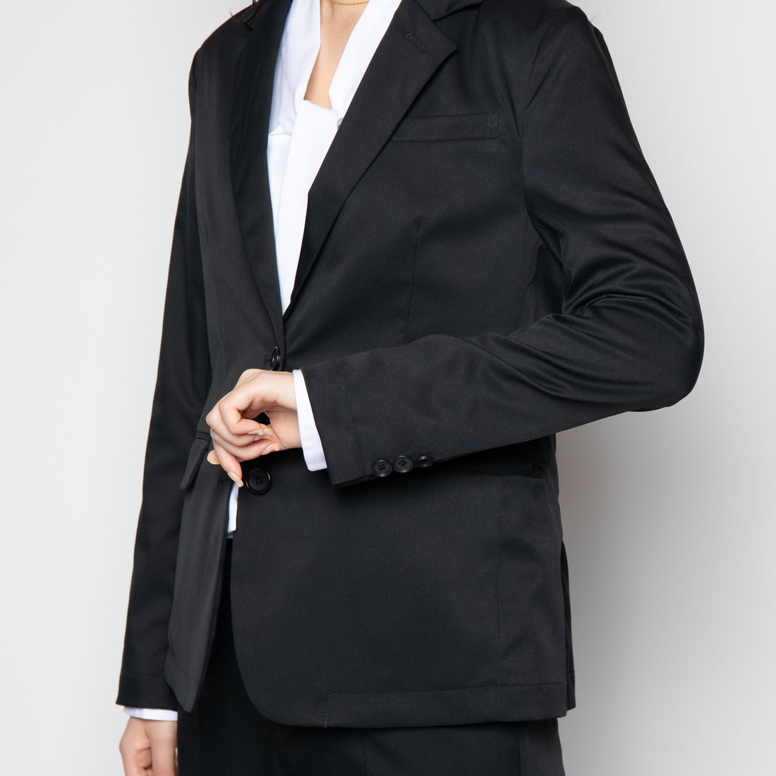 Bizテーラードジャケット（ブラック） -WWSワークウェアスーツ公式