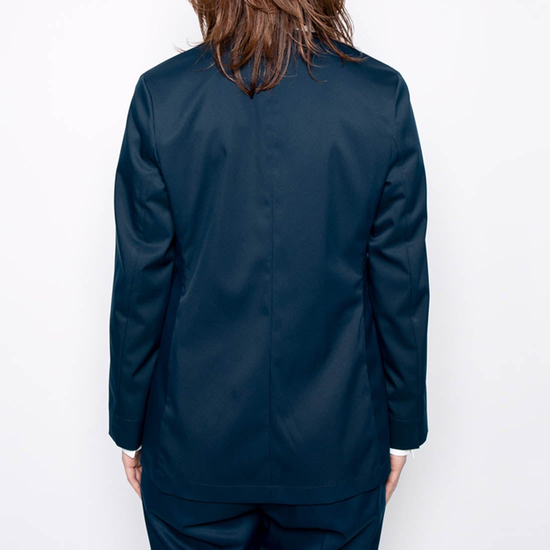 WWS×センセイカプセル ノーカラージャケット （ネイビー） -WWSワーク