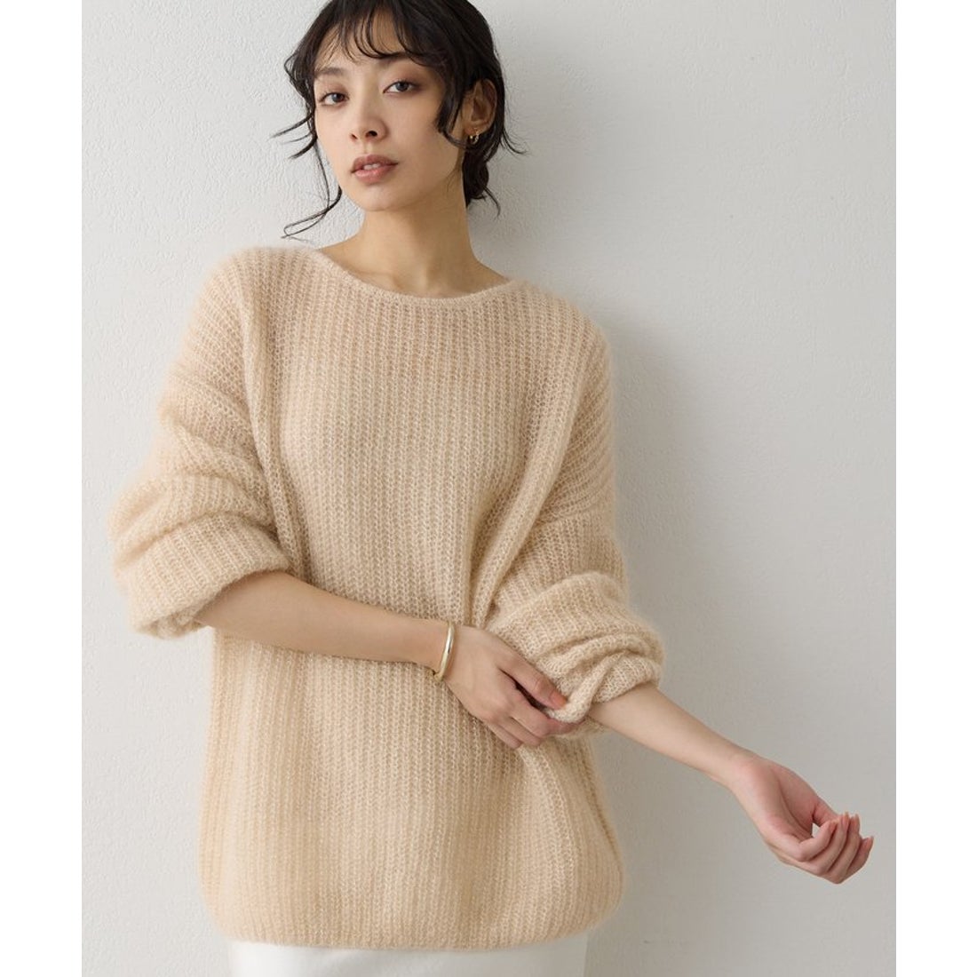 ウィムガゼット Whim Gazette ラメモヘヤニットプルオーバー