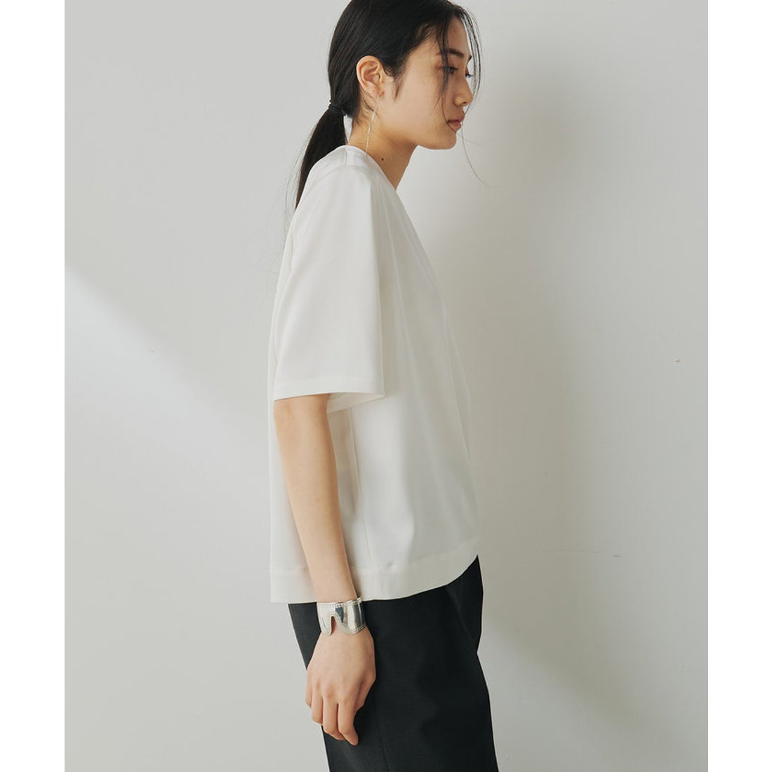 ウィムガゼット Whim Gazette サテンTEEブラウス （offwhite