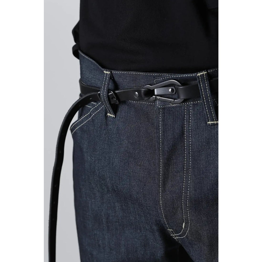 The Viridi-anne Narrow Leather Belt （Black） 通販 大阪/京都