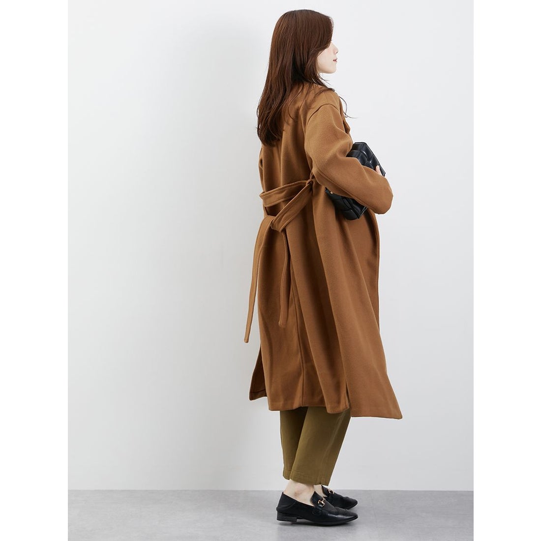 テチチ Te chichi ダブルフェイスオープンカラーコート （キャメル