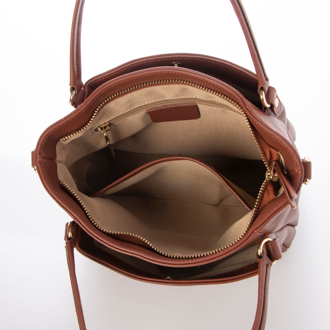 トミエコ Tomieco LEATHER スクエア型 あおりポケット付き2wayバッグ