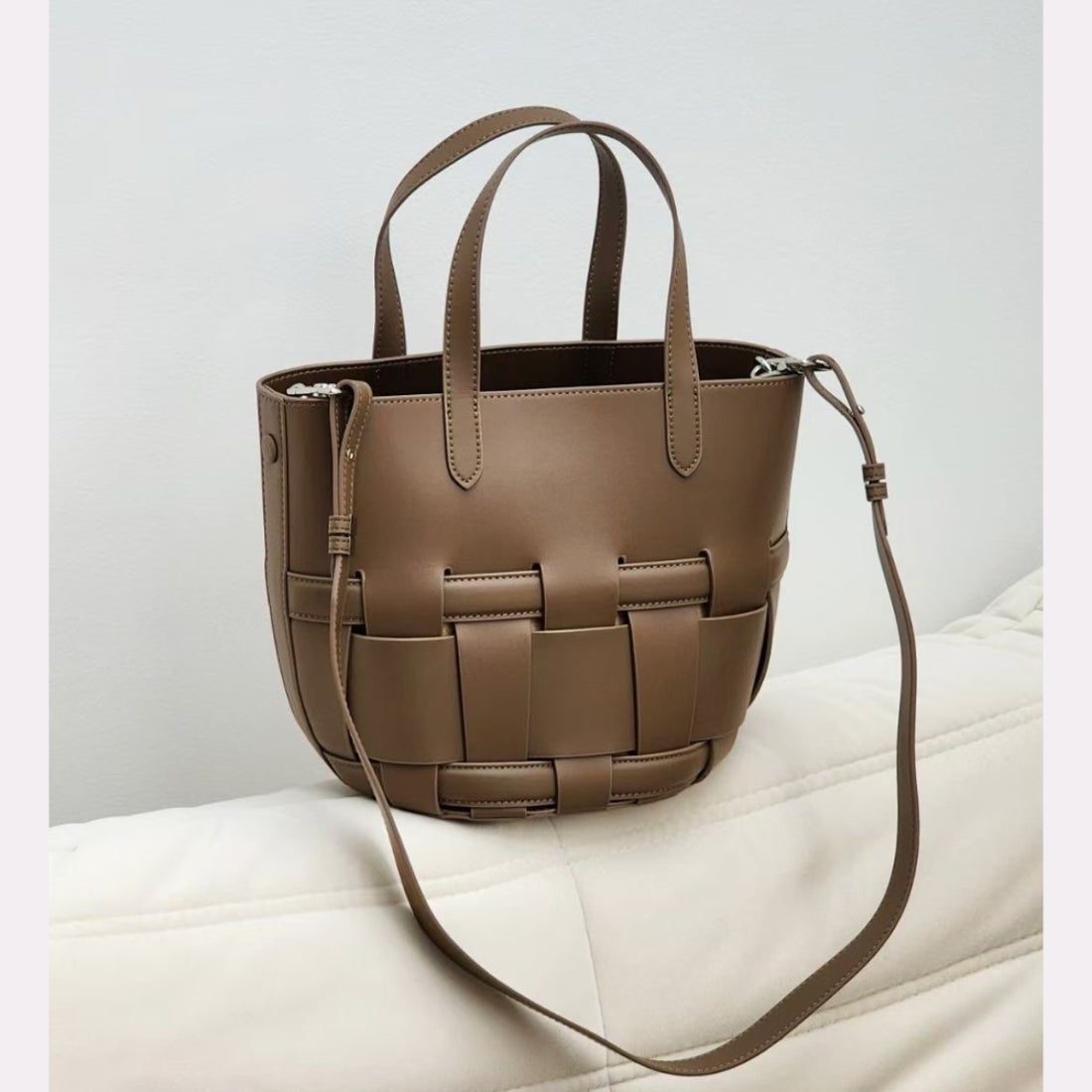 トミエコ Tomieco LEATHER トート/2wayショルダー 編み込みバッグ （D