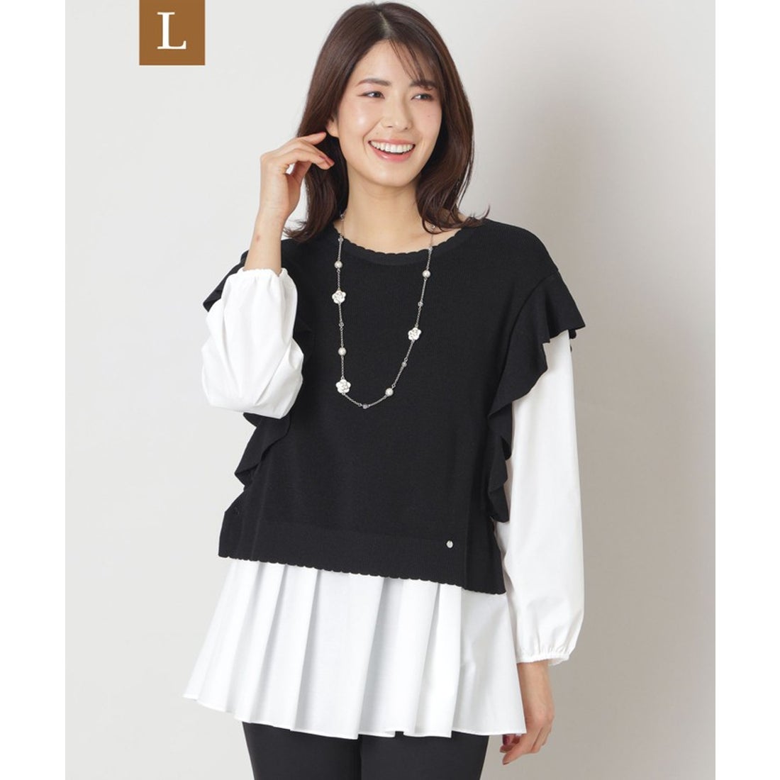 トゥー ビー シック TO BE CHIC 【L】タイプライターブラウスレイヤー