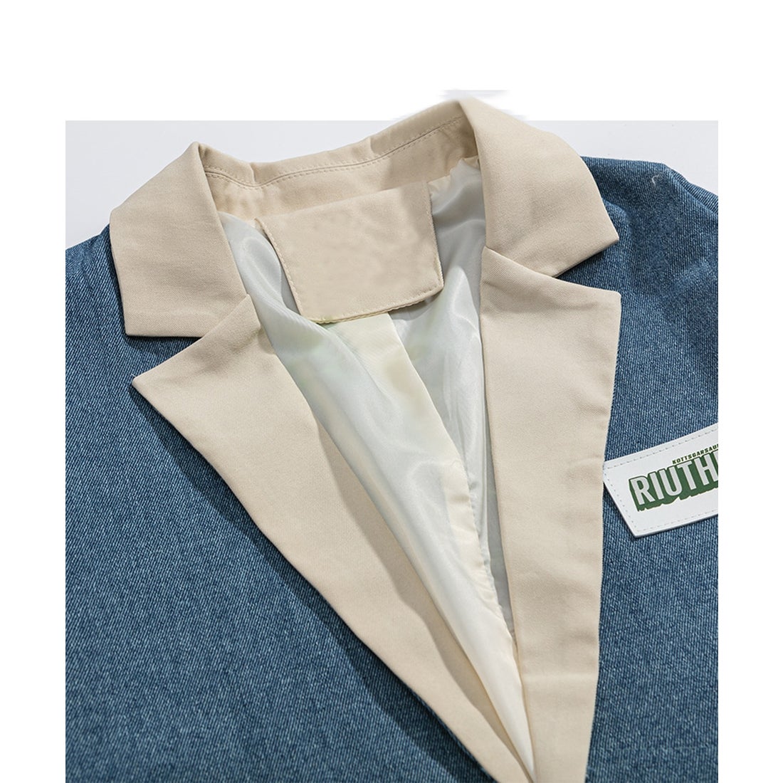 フック HOOK 【HOOK】個性派 デニム異素材切り替えデザインテーラード