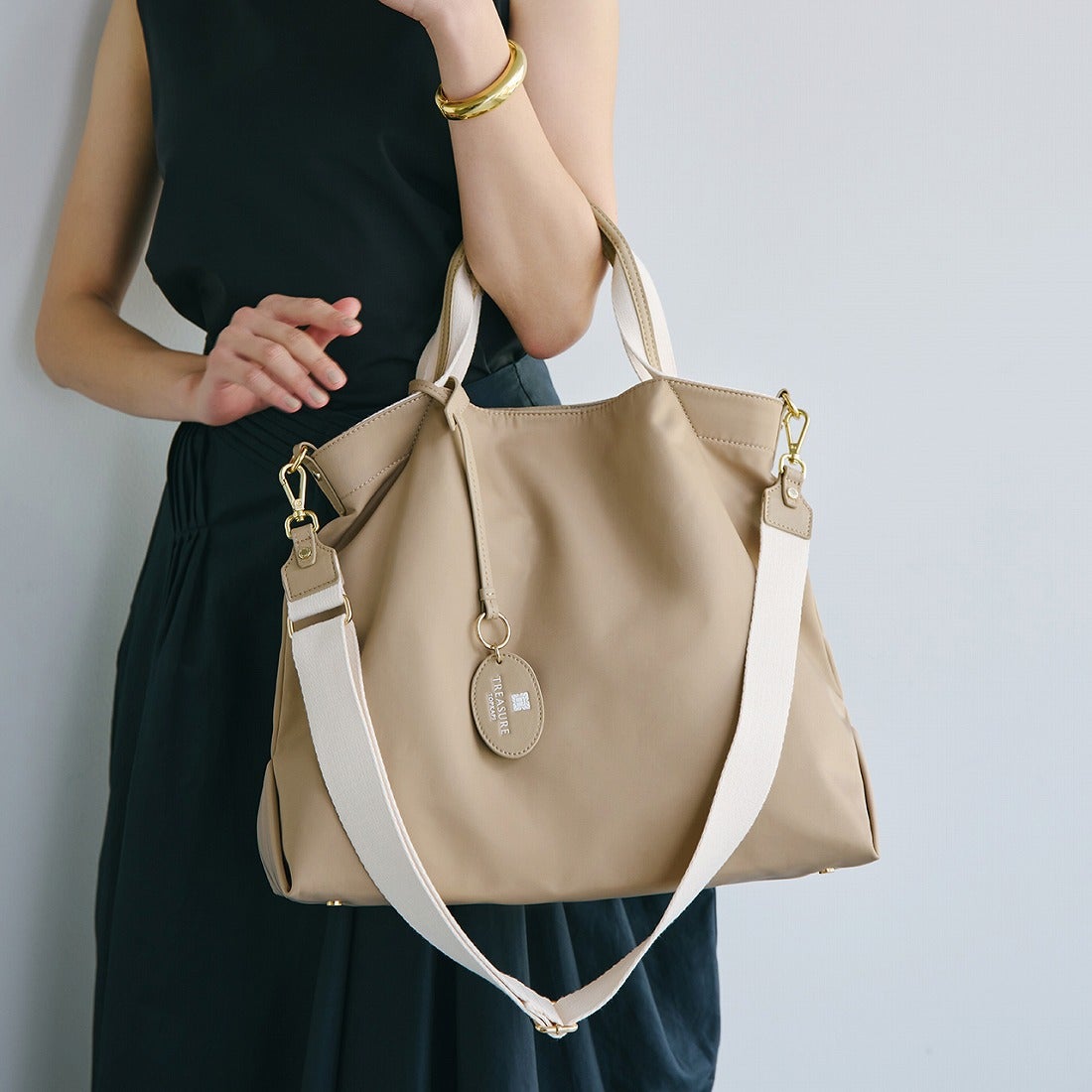 トプカピ TOPKAPI 【TREASURE TOPKAPI】ストライプハンドル ナイロン